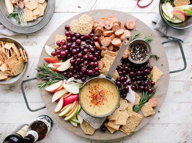 Elegant private event catering setup with plated appetizers and table service in Nashville